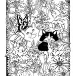 Cats in the Flower Garden